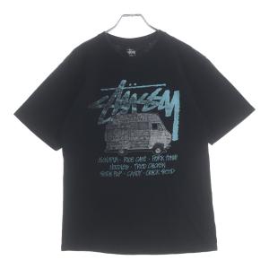 STUSSY ステューシー 00s OLD Manapua Kitchen Car S/S Tee キッチンカー フロントロゴプリント 半袖Tシャツ カットソー ブラック