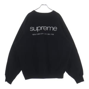 SUPREME シュプリーム 23AW NYC Crewneck ニューヨーク ロゴプリント クルーネック スウェットトレーナー ブラック