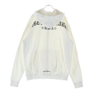 CHROME HEARTS クロムハーツ SWTSHRT HD ZIP バックアーチロゴプリントダガージップアップパーカー ホワイト