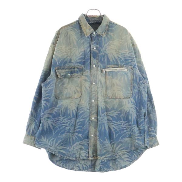 パームエンジェルス 22SS JUNGLE LEAF PRINT DENIM SHIRT リーフ柄 ...