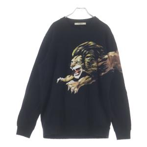 GIVENCHY ジバンシィ LEO CREW SWEAT レオプリント スウェットトレーナー ブラック BM70EE306C