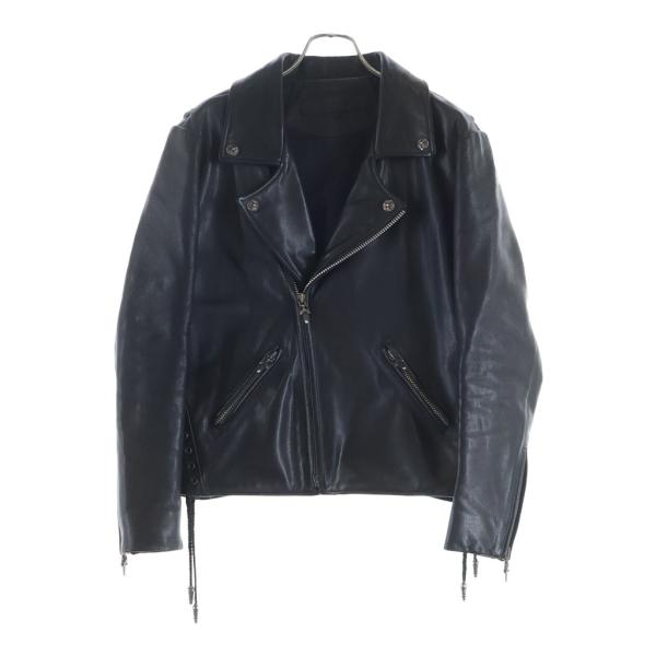 CHROME HEARTS クロムハーツ BASIC MOTO#2 LEATHER JACKET ベ...