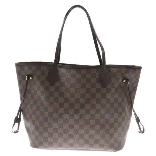 LOUIS VUITTON ルイヴィトン ダミエ ネヴァーフル MM レザートートバッグ N5110...