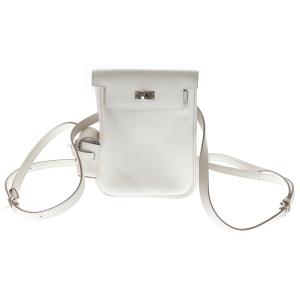 HERMES エルメス ケリージャンプ バッグパック ヴォースイフト シルバー金具 K刻印 ホワイト