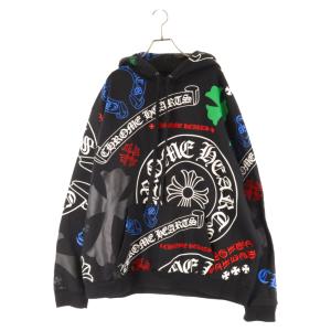 CHROME HEARTS クロムハーツ STENCIL HOODIE ステンシル フーディー 総柄 プリント プルオーバーパーカー ブラック｜shopbring