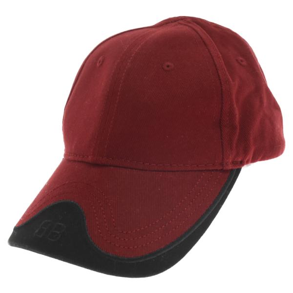 BALENCIAGA BBロゴ刺繍 ベースボールキャップ 531585 レッド バレンシアガ 帽子