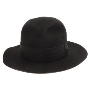 WACKO MARIA ワコマリア JOHNNY ジョニー ハット レオパードリボン 帽子 ブラック HAT-04-JOHNNY-FATIMA｜shopbring