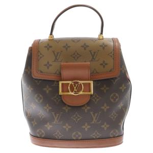 LOUIS VUITTON ルイヴィトン モノグラム&リバースモノグラム ドーフィーヌ レザーバックパック M45142 ブラウン｜shopbring