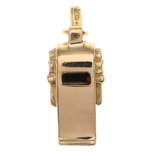 CHROME HEARTS クロムハーツ 22K WHISTLE TNY DAGGER タイニーホイッスルチャーム ゴールドネックレストップ ゴールド