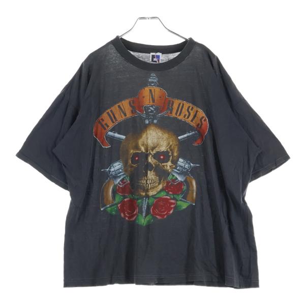 VINTAGE ヴィンテージ 90s GUNS ROSES ガンズローゼス ユーロ 袖シングル 裾ダ...