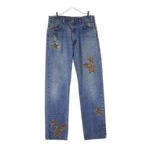 CHROME HEARTS クロムハーツ 505 U VNTG JEAN BL ORNG TAB ハラコ スターパッチデニム インディゴ