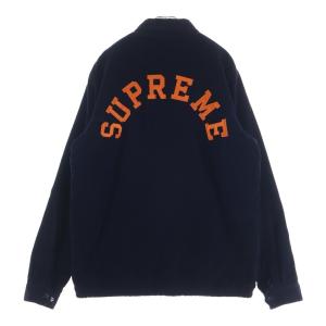 SUPREME シュプリーム 11AW Corduroy Coaches Jacket バックロゴ ワッペン コーチジャケット ネイビー