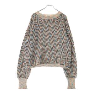 MASU エムエーエスユー 21AW CANDY SWEATER キャンディー モックネック 短丈 長袖ニットセーター マルチカラー MCFW-KN0221