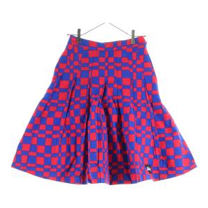 STUSSY ステューシー sabi checker pleated skirt チェック柄 フレアスカート レッド/ネイビー