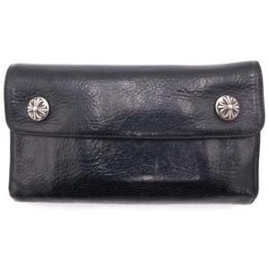 CHROME HEARTS クロムハーツ WAVE ウェーブ レザーウォレット 財布 ブラックBCA375
