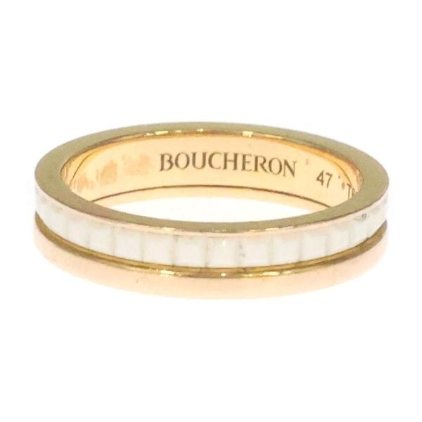 BOUCHERON ブシュロン キャトル ホワイト リング ピンクゴールド×ホワイト Au750 P...