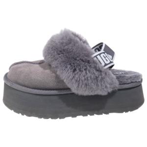 UGG アグ スエードレザー ムートン スリングバック 厚底 シューズ グレー レディース