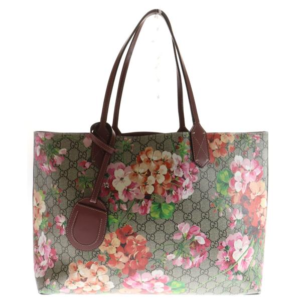 GUCCI グッチ GGブルームス ミディアム リバーシブル 花柄 トートバッグ ハンドバッグ ベー...