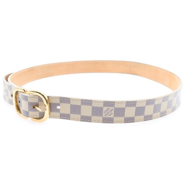 LOUIS VUITTON ルイヴィトン ダミエアズール サンチュール・ミニ ベルト レザー×PVC...