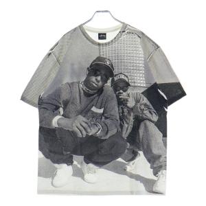 STUSSY ステューシー 23SS ×GANG STARR Tee プリント半袖カットソー 半袖Tシャツ ホワイト