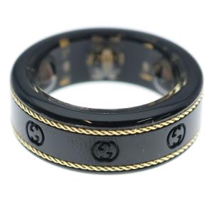 GUCCI グッチ ×OURA オーラ リング ブラック インターロッキングG 705220