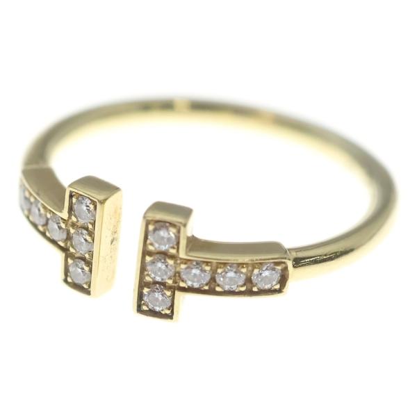 TIFFANY &amp; Co. (ティファニー) Au750YG Tワイヤー ダイヤ リング 9号 指輪...
