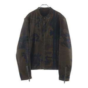 CHROME HEARTS (クロムハーツ) RACING2 レーシング2 ホースシューレザーパッチ付きレザージャケット カモフラージュ/カーキ