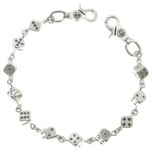CHROME HEARTS クロムハーツ DICE LINK-2 2クリップダイス シルバーウォレットチェーン