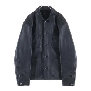 クロムハーツ SOAP ON A ROPE LEATHER JACKET ソープオンアロープ クロスボールボタンレザージャケット カバーオール ブラック