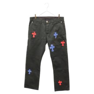 CHROME HEARTS クロムハーツ CHINO STRTLG FBRC クロスパッチ チノロングパンツ ネイビー｜shopbring