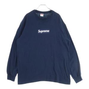 SUPREME シュプリーム 20AW Box Logo L/S Tee ボックスロゴ クルーネック ロングスリーブ 長袖Tシャツ ネイビー