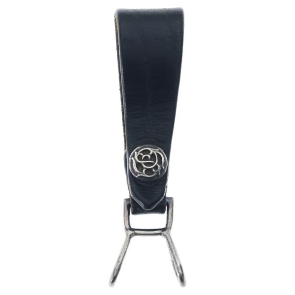 CHROME HEARTS クロムハーツ BELT LOOP フローラルボールボタンレザーベルトルー...