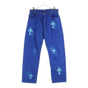CHROME HEARTS クロムハーツ U VNTG JEAN BL RED TAB クロスパッチ付きウォッシュド501デニムパンツ
