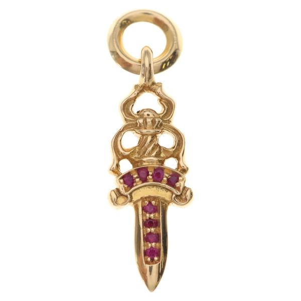CHROME HEARTS クロムハーツ 22K #5DAGGER P RUBY #5ダガーチャーム...