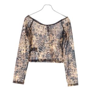 CHROME HEARTS クロムハーツ All OVER CROSS PRINT オフショルダー レディース トップス