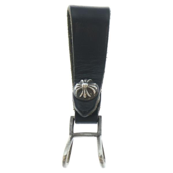 CHROME HEARTS クロムハーツ BELT LOOP クロスボールボタンレザーベルトループ ...
