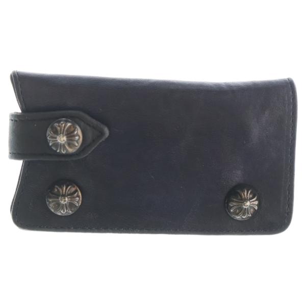 CHROME HEARTS クロムハーツ KEY CASE キーケース クロスボールボタン レザーキ...