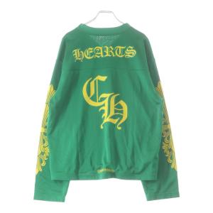 CHROME HEARTS クロムハーツ MESH WARM UP JERSEY メッシュ バーシティー ジャージー CHプリントメッシュ 長袖Tシャツカットソー グリーン