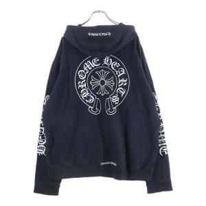CHROME HEARTS クロムハーツ SWTSHRT HD ZIP CHプラス総柄 バックCHプラスプリント ジップパーカー ブラック