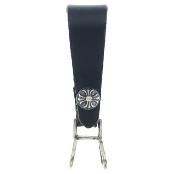 CHROME HEARTS クロムハーツ BELT LOOP クロスボールボタンレザーベルトループ ...