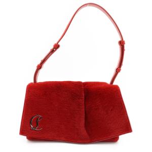 クリスチャンルブタン Baggy Small Beige Shoulder Bag バギー フォールドオーバートップ スモール ショルダーバッグ レッド