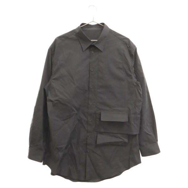 Y-3 ワイスリー SHIRT 長袖シャツ ロング丈 ネイビー H63044