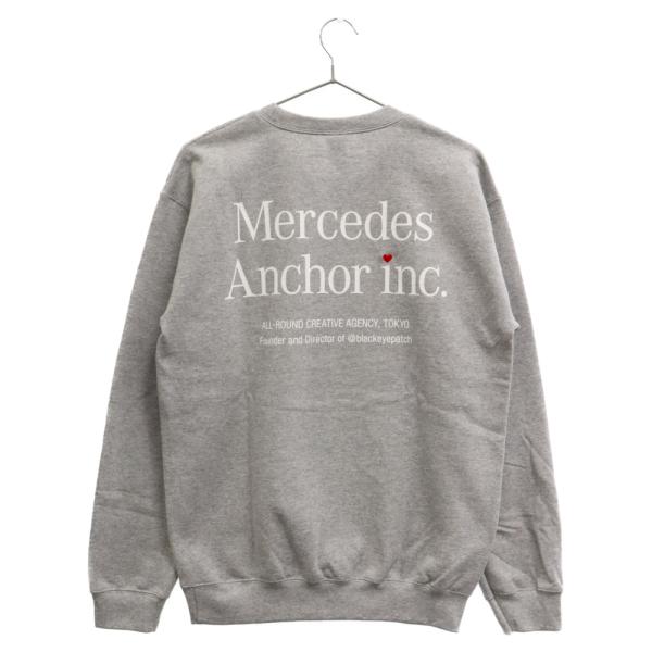 Mercedes Anchor Inc. メルセデスアンカーインク Crew Sweat ハート刺繍...
