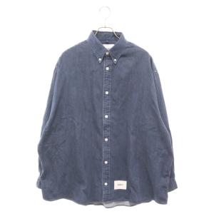 WTAPS ダブルタップス 23AW LS COTTON DENIM ロングスリーブ コットン デニム 長袖シャツ インディゴ 232BRDT-SHM03｜shopbring