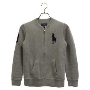 POLO RALPH LAUREN ポロラルフローレン ロゴ刺繍 ジップアップ ニット パーカー グレー｜shopbring