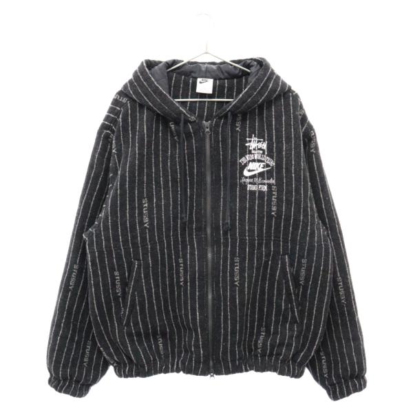 STUSSY ステューシー×NIKE Striped Wool Jacket ナイキ ストライプ ウ...