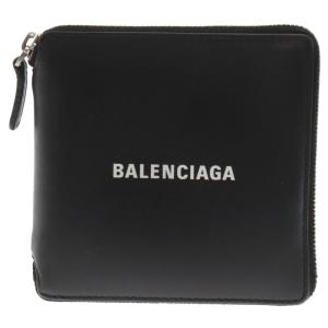 BALENCIAGA バレンシアガ エブリデイ ジッピー カーフスキン レザー 二つ折り財布 ブラック 594693｜shopbring