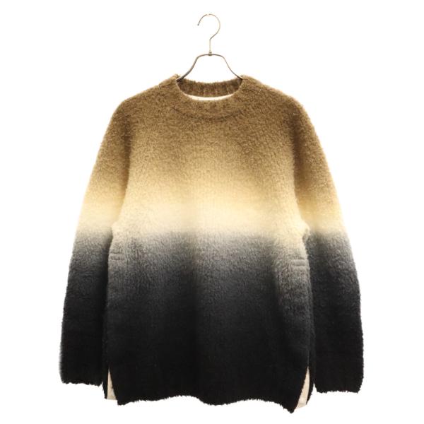 Sacai サカイ 22AW Tie Dye Knit Pullover グラデーションデザイン ニ...