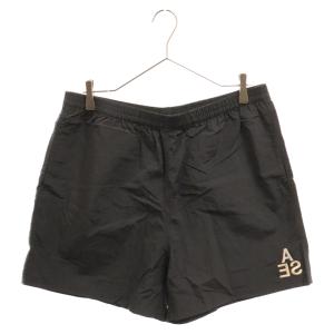 WIND AND SEA ウィンダンシー WDS A-32 NYLON SHORTS ロゴ刺繍 ナイロン ショーツ ショート ハーフパンツ ブラック WDS-PT-06｜shopbring