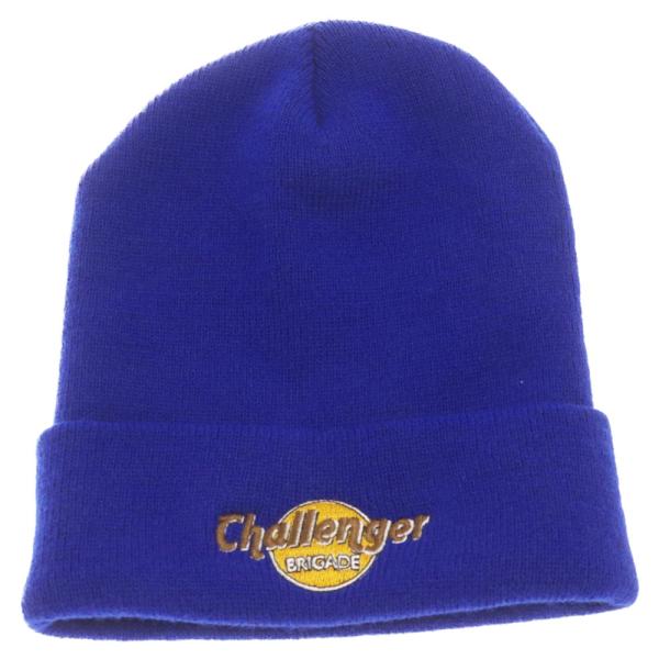 CHALLENGER ロゴ刺繍 ニット帽 ブルー チャレンジャー 帽子 ビーニー